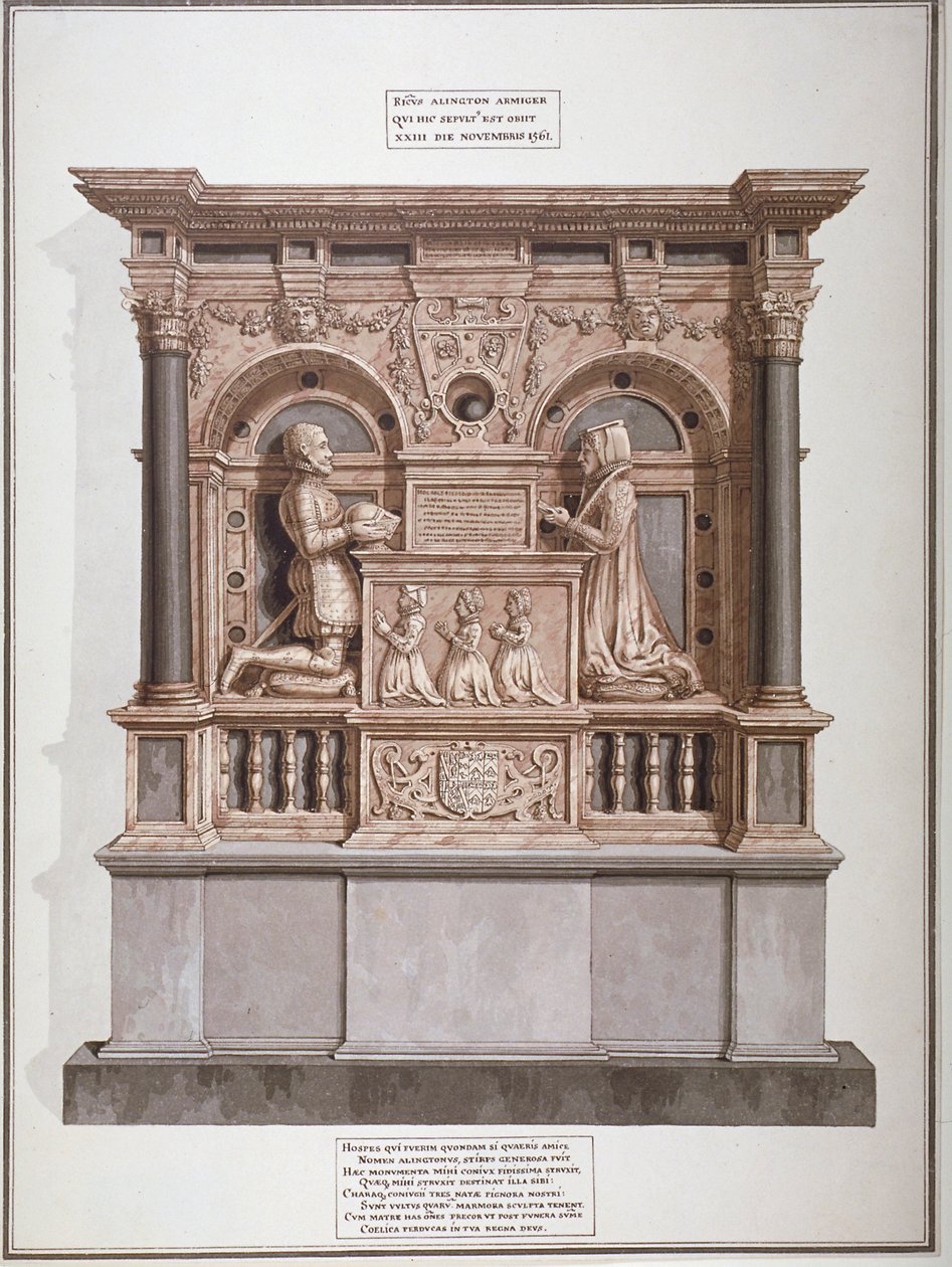 Pomnik Richarda Allingtona w Rolls Chapel, Chancery Lane, City of London, 1800 autorstwa Frederick Nash