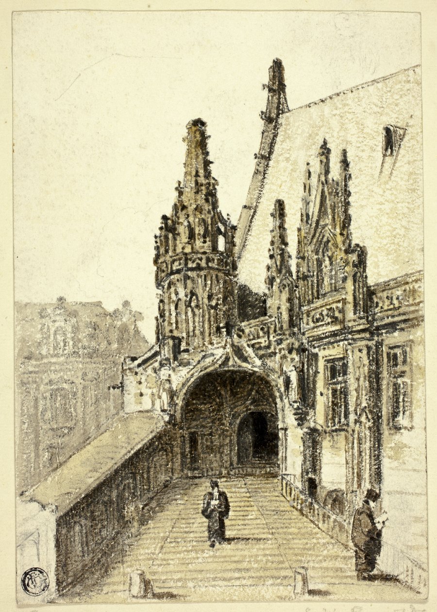 Pałac Sprawiedliwości, Rouen autorstwa Frederick Nash