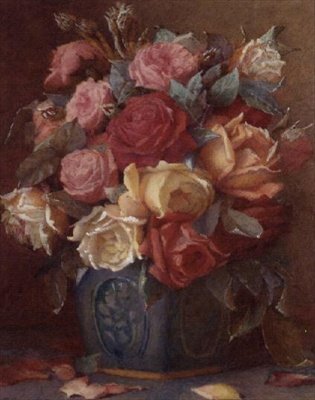 Róże w wazonie autorstwa Frederick R. Spencer
