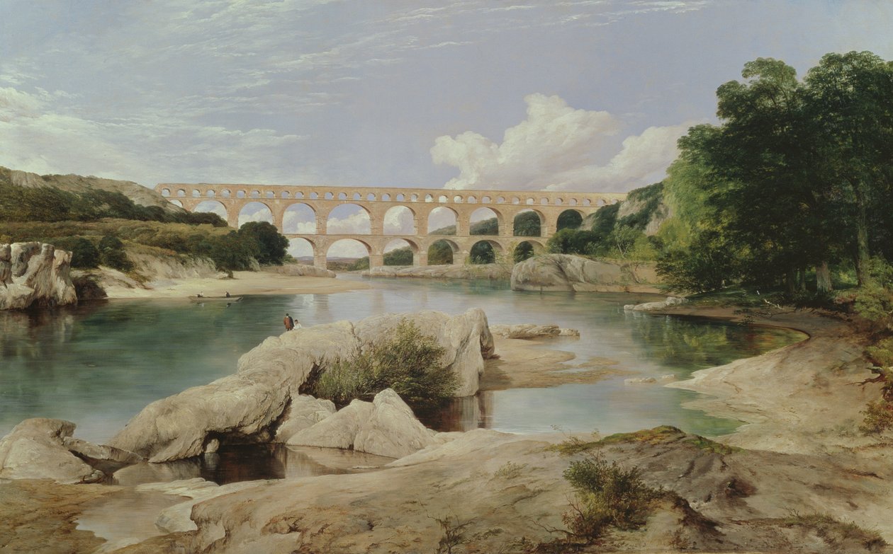 Pont du Gard, 1862 r. autorstwa Frederick Richard Lee