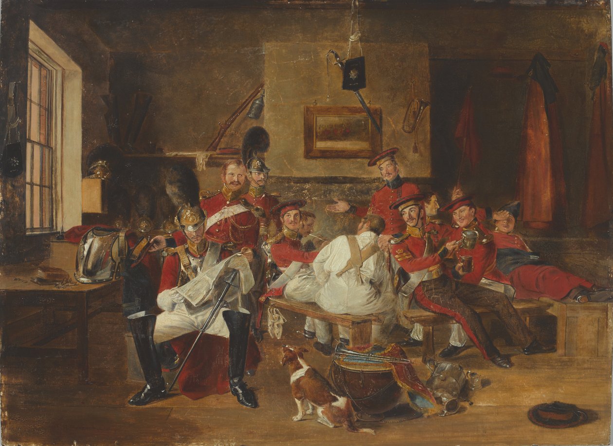 2. ratownicy życia, sala wartownicza, 1828 ok autorstwa Frederick Richard Pickersgill