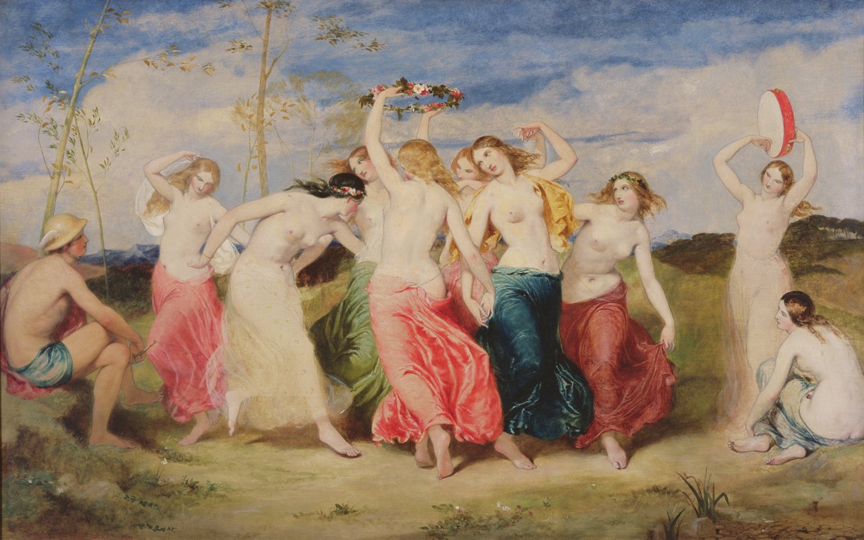 Merkury Instruujący Nimfy Tańca autorstwa Frederick Richard Pickersgill