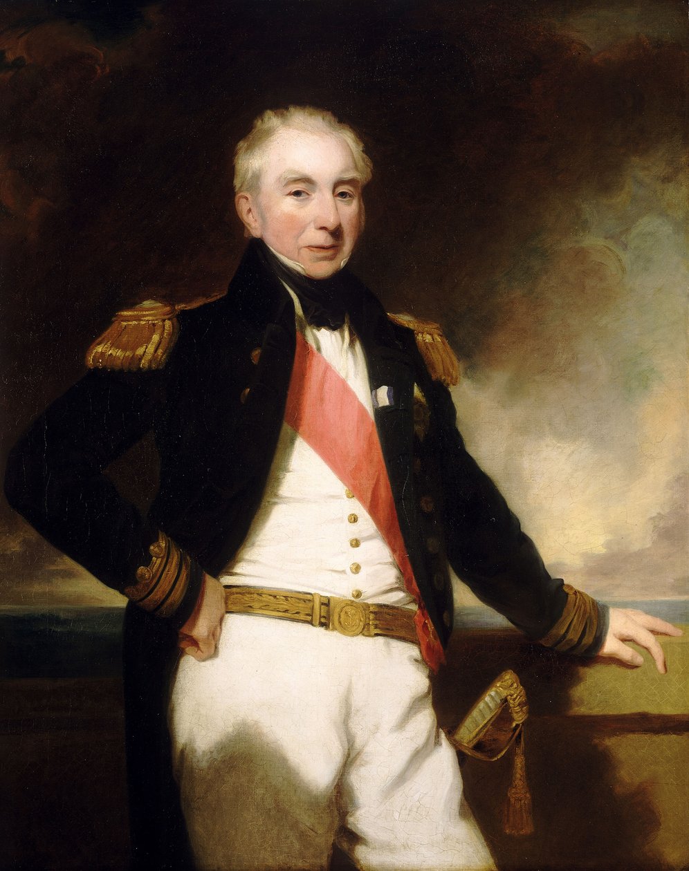 Admirał Sir Robert Stopford (1768-1847), początek do połowy XIX wieku (olej na płótnie) autorstwa Frederick Richard Say