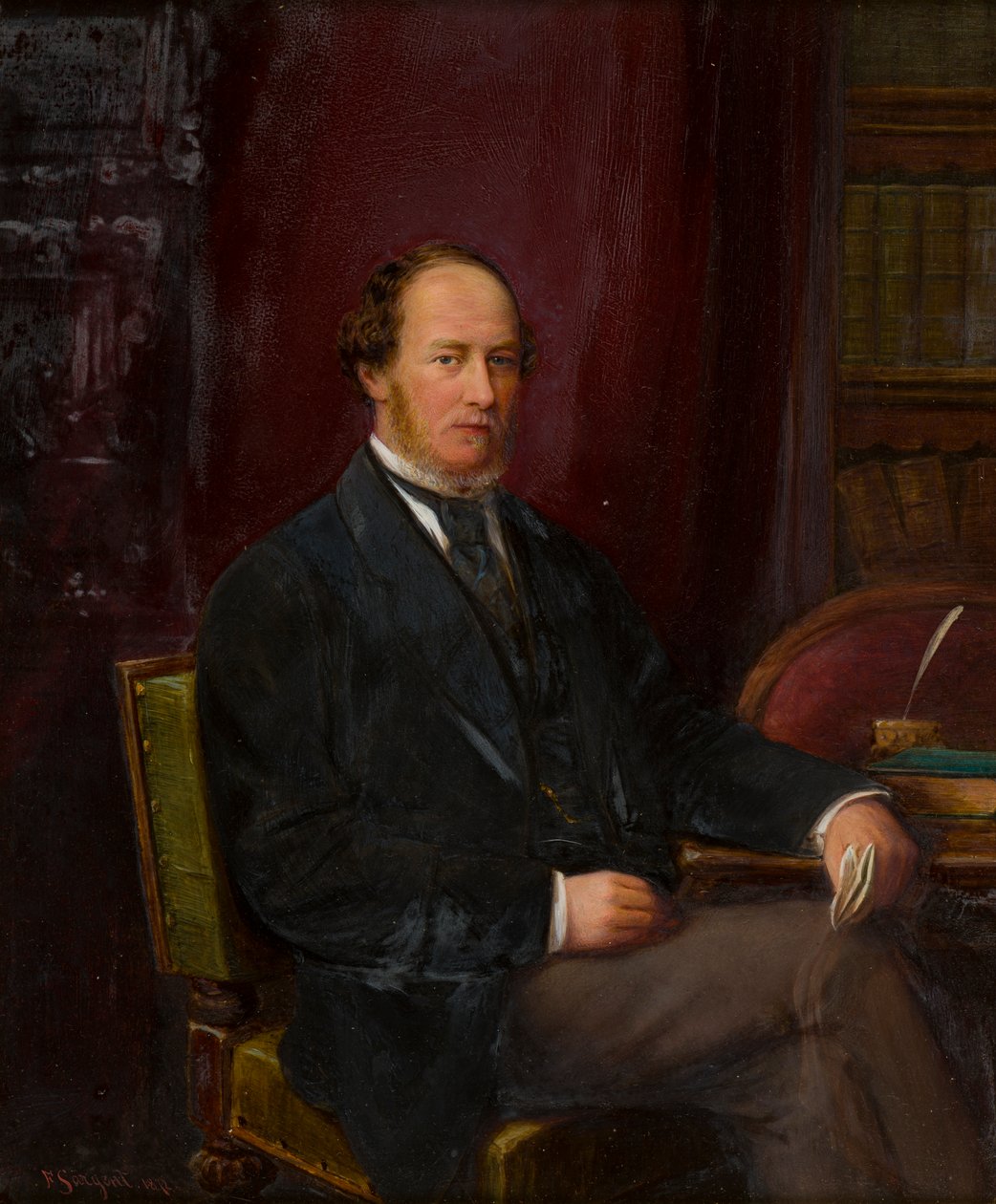 Portret 3. hrabiego Bradford, ok. 1872 (olej na płótnie) autorstwa Frederick Sargent