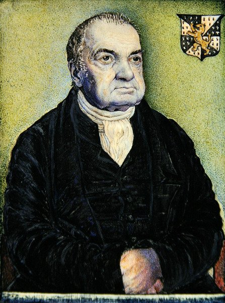 Portret Williama Williamsa, c.1828 (akwarela na kości słoniowej) (para do 367110) autorstwa Frederick Tatham
