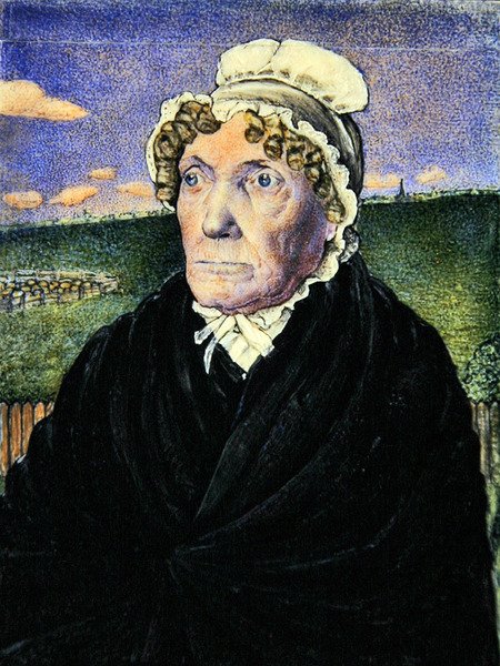 Portret drugiej żony Williama Williamsa, ok. 1828 (akwarela na kości słoniowej) (para do 367110) autorstwa Frederick Tatham