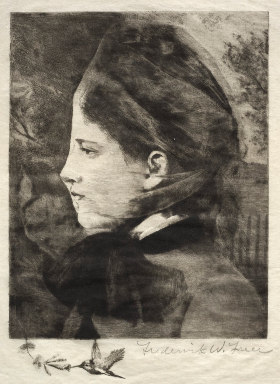Głowa kobiety autorstwa Frederick Warren Freer