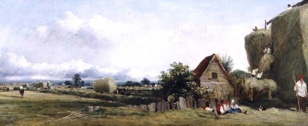 Sianokosy (olej na płótnie) autorstwa Frederick Waters Watts