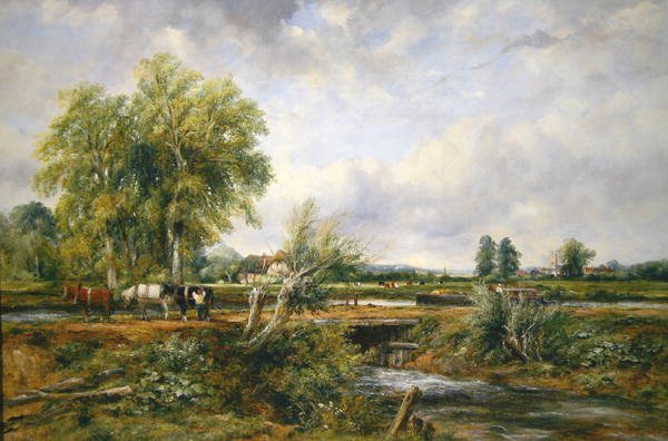 Pejzaż pasterski (olej na płótnie) autorstwa Frederick Waters Watts