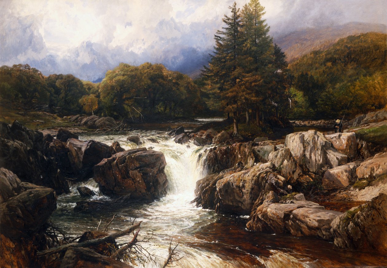 Krajobraz rzeki walijskiej autorstwa Frederick William Hulme