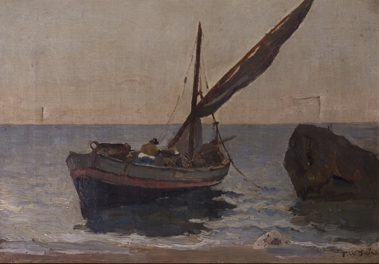 Łodzie na brzegu, początek XX wieku autorstwa Frederick William Jackson