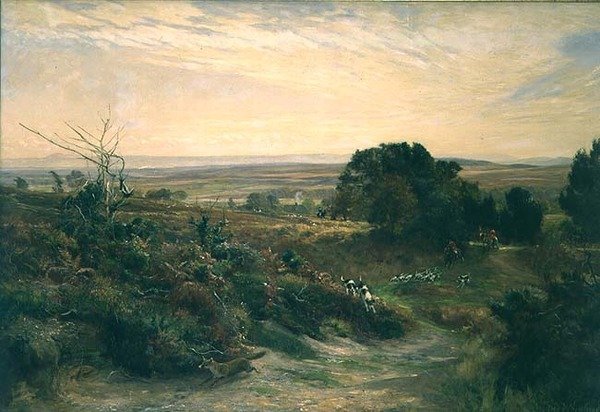 Polowanie na South Dorset na wzgórzu Eggerdon autorstwa Frederick William Newton Whitehead