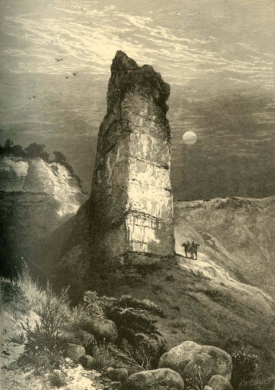 „Pomnik Skała, Kanion Echa”, 1874. autorstwa Frederick William Quartley