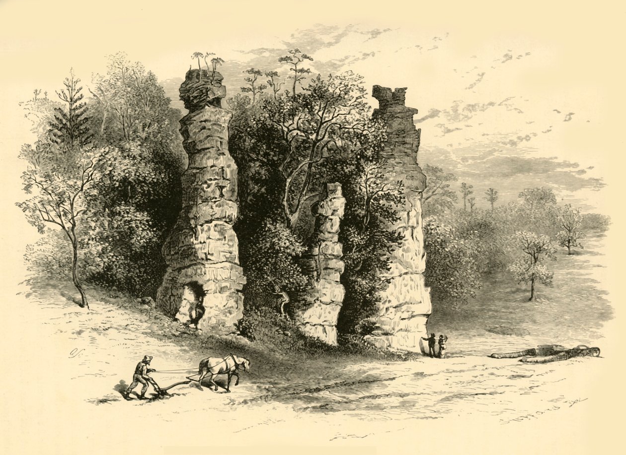 „Naturalne Wieże”, 1872. autorstwa Frederick William Quartley