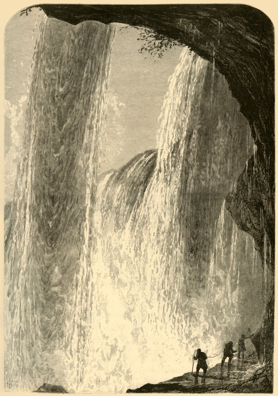 „Pod wodospadami, strona kanadyjska”, 1872. autorstwa Frederick William Quartley
