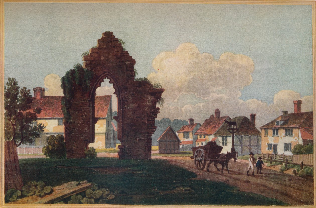 Pozostałości starożytnej kaplicy, Milkhouse Street, niedaleko Cranbrook, Kent, 1813 autorstwa Frederick Wilton Litchfield Stockdale