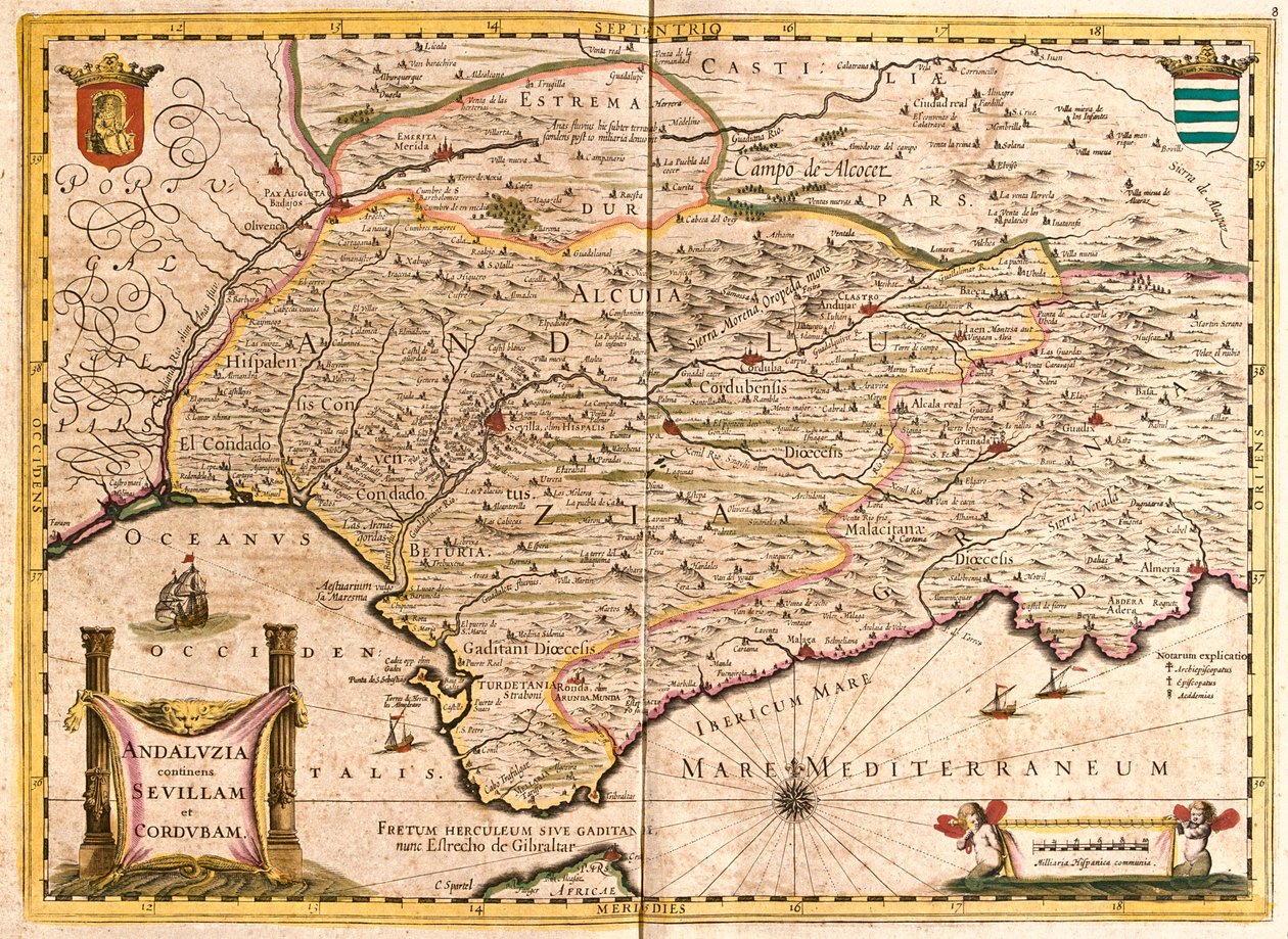 Andaluzja, Hiszpania autorstwa Frederick de Wit