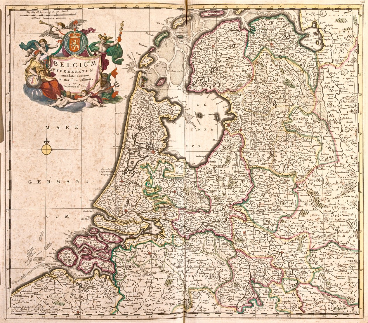 Belgia i Holandia autorstwa Frederick de Wit