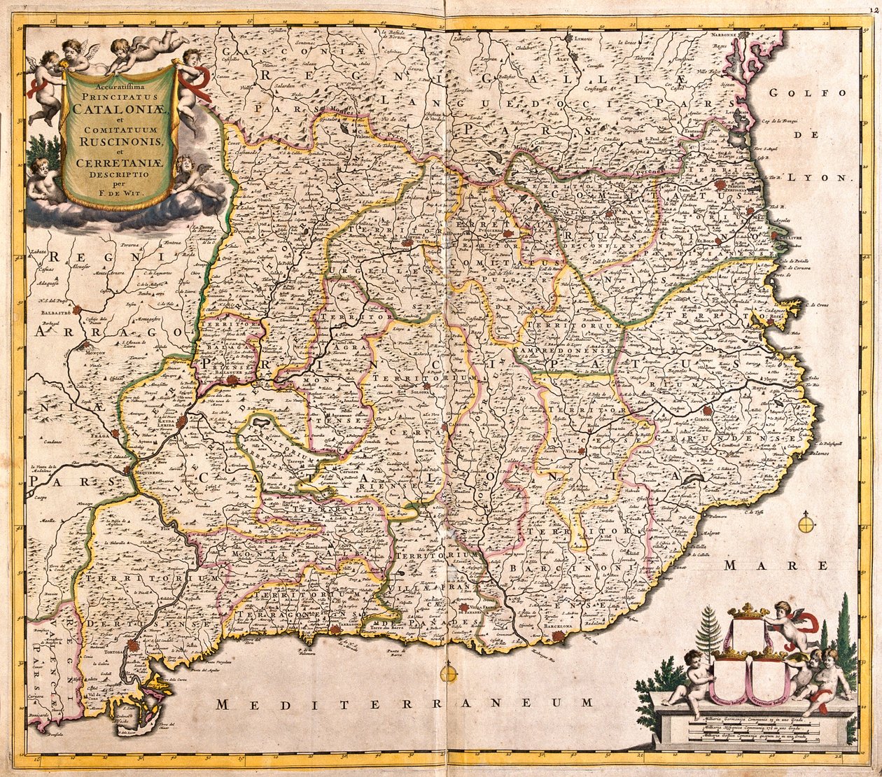 Katalonia, Hiszpania autorstwa Frederick de Wit