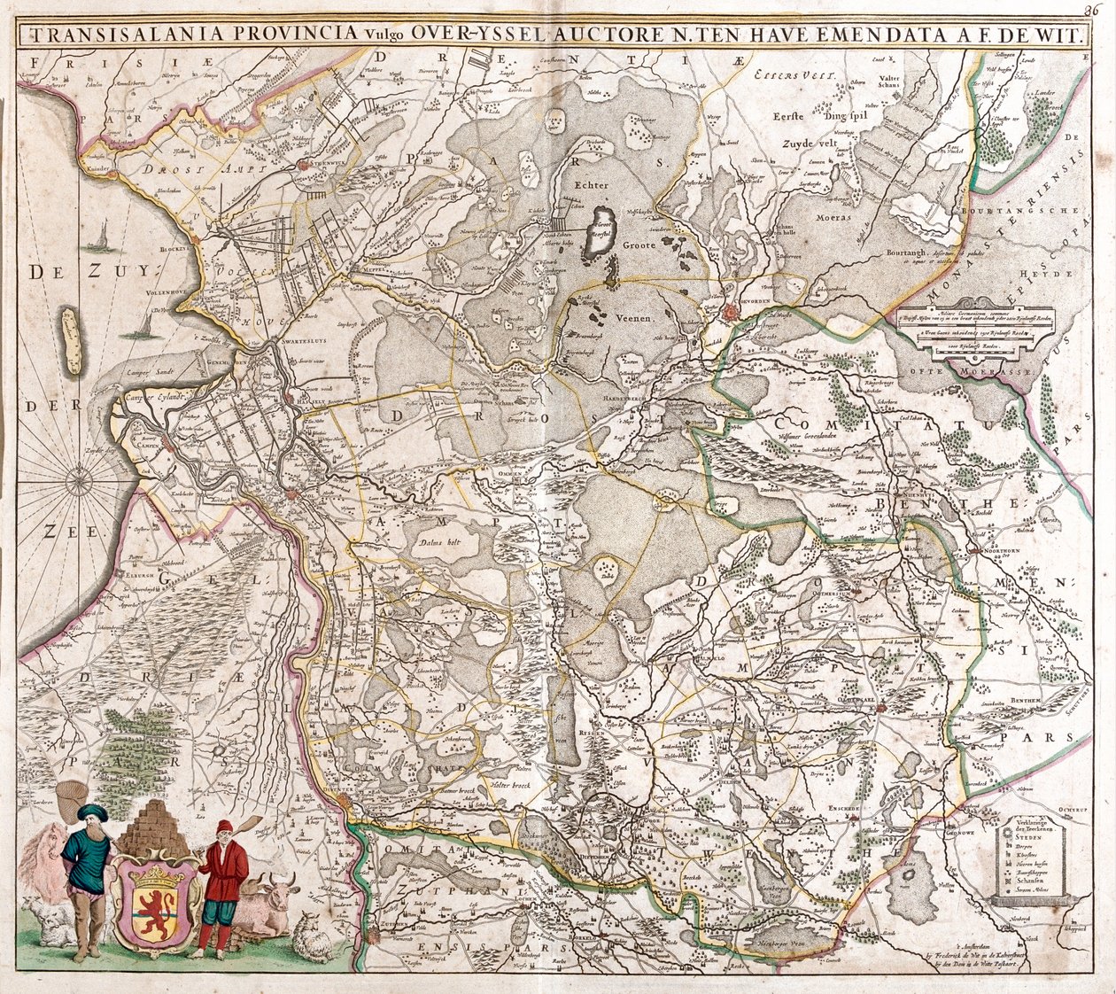 Drenthe, Overijssel, Holandia autorstwa Frederick de Wit