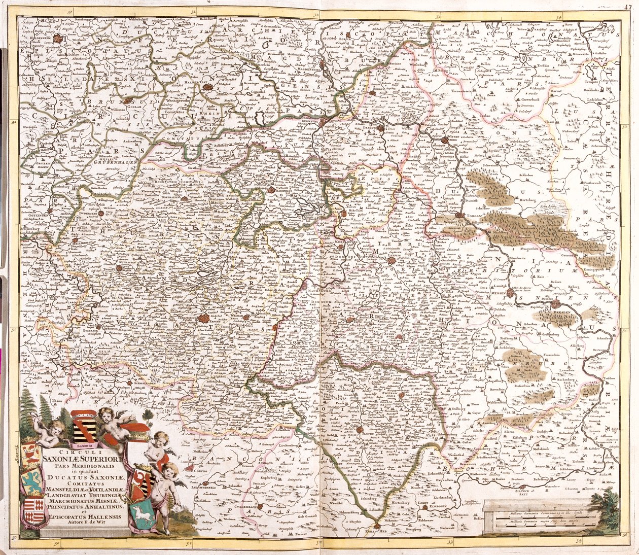 Dolna Saksonia, Saksonia-Anhalt, Saksonia, Turyngia, Niemcy autorstwa Frederick de Wit