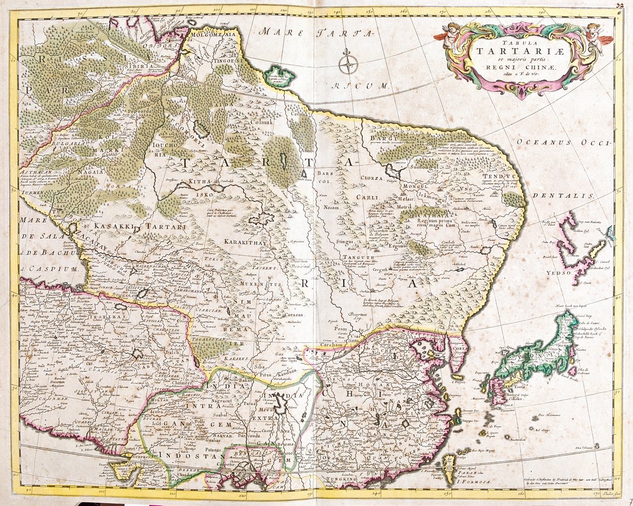 Mapa regionu Tatar (Rosja i Chiny) (akwaforta autorstwa Frederick de Wit