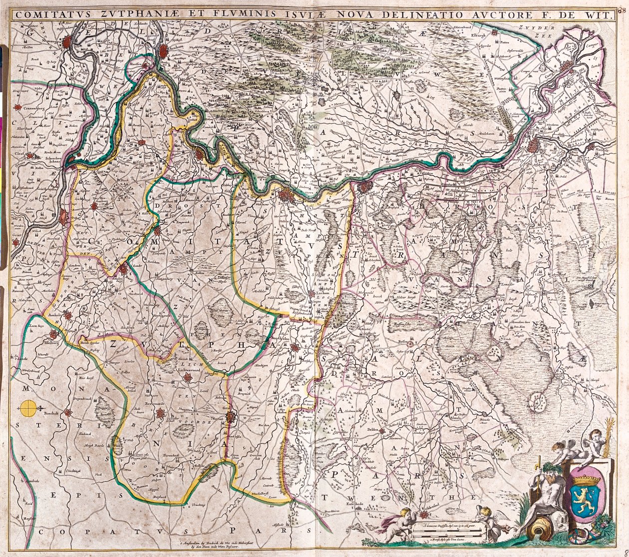 Overijssel, Geldria, Holandia autorstwa Frederick de Wit