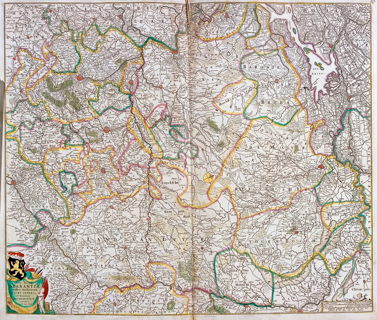 Holandia Południowa, Brabancja Północna, Region Flamandzki, Walonia, Region Brukseli, Limburgia, Holandia, Belgia autorstwa Frederick de Wit