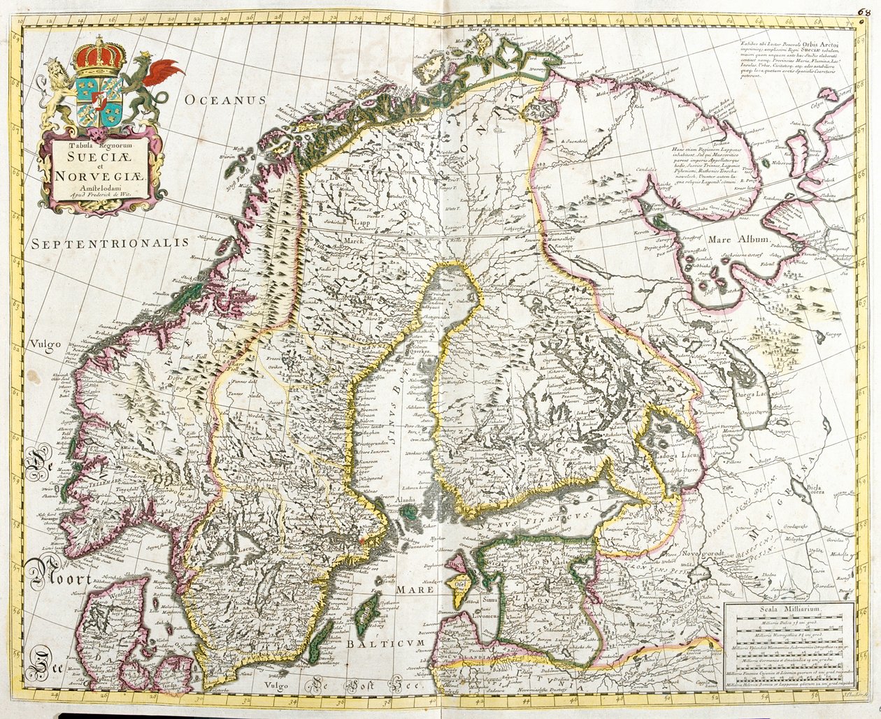 Szwecja, Norwegia, Finlandia, Estonia, Północno-Zachodni Okręg Federalny Rosji autorstwa Frederick de Wit