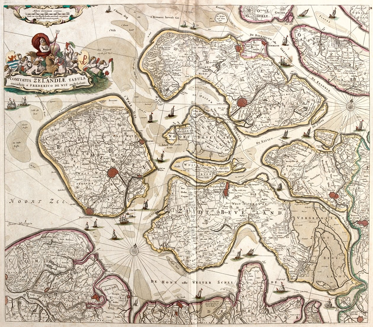Zelandia, Holandia autorstwa Frederick de Wit
