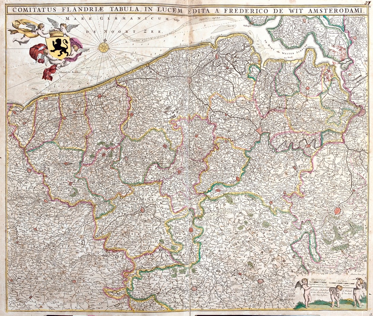 Zelandia, Nord-Pas-de-Calais, Region Flamandzki, Walonia, Bruksela, Holandia, Francja, Belgia autorstwa Frederick de Wit