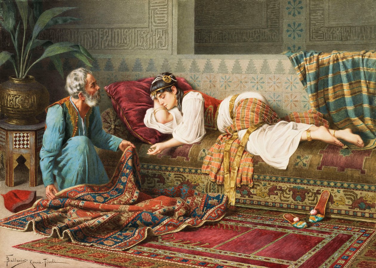Sprzedawca dywanów, autorstwa Frederico Ballesio