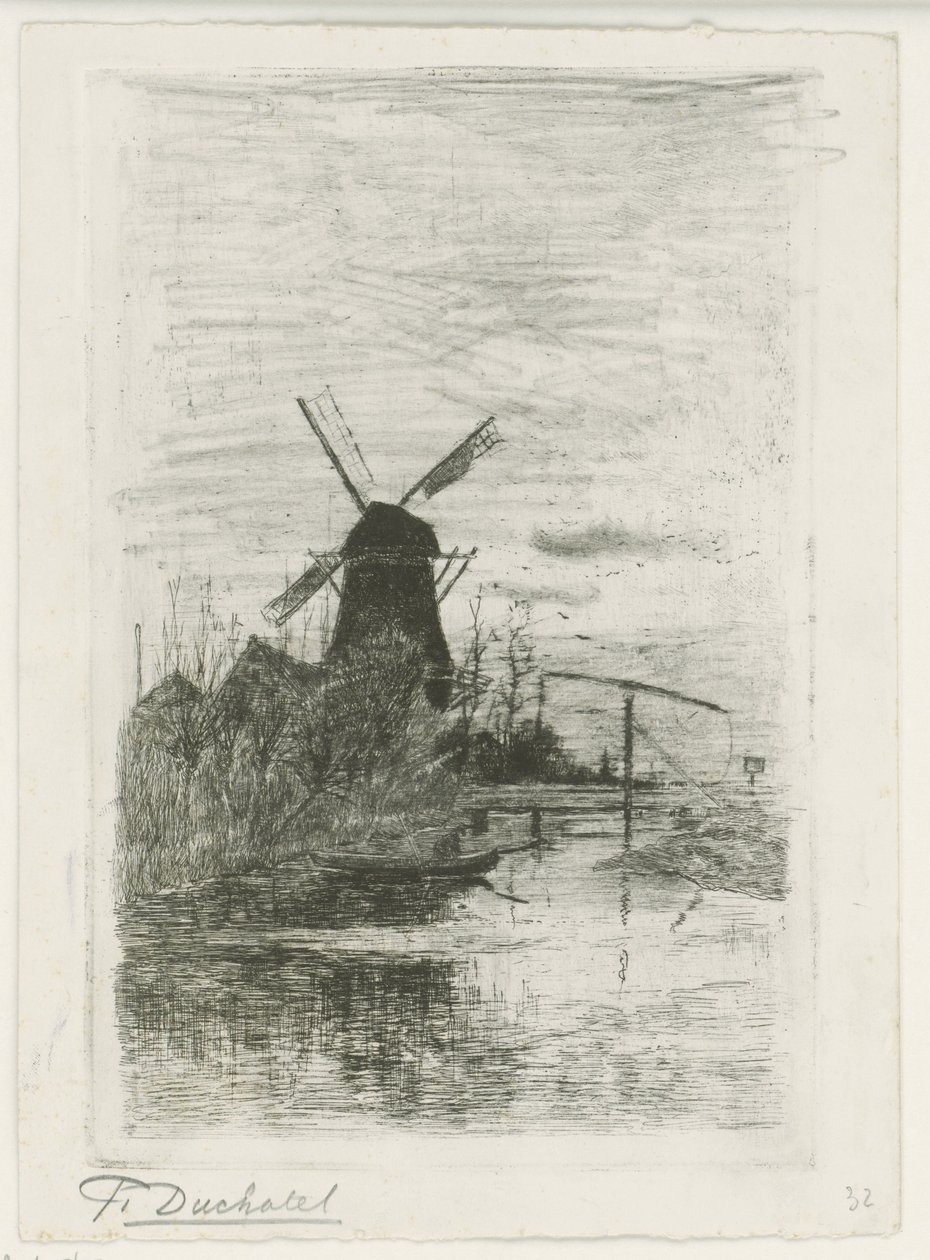 Rybak autorstwa Fredericus Jacobus van Rossum du Chattel (signed by artist)
