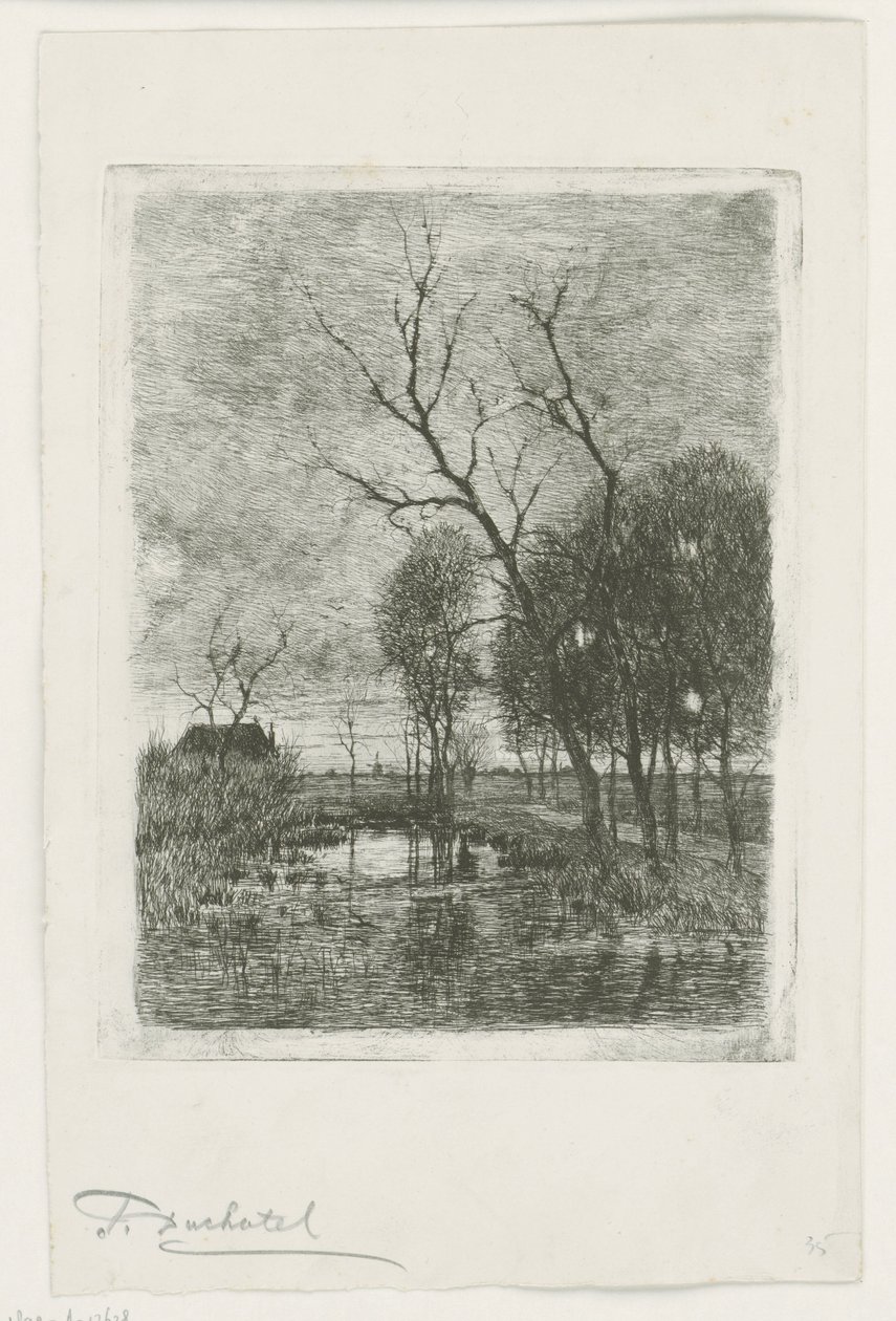 Zmierzch autorstwa Fredericus Jacobus van Rossum du Chattel (signed by artist)