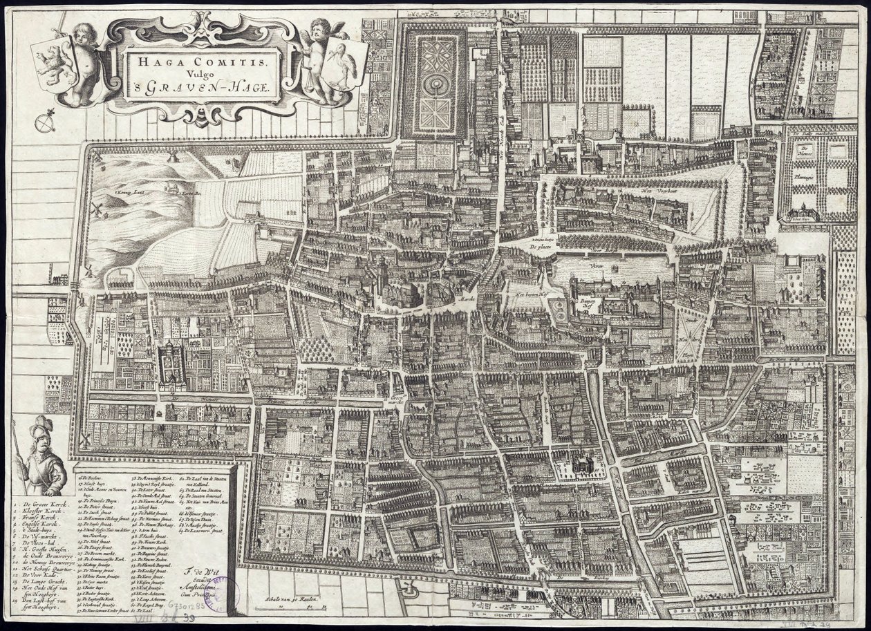 Hrabia Haga, wulgarne wydawnictwo Graven-Hage w Amsterdamie autorstwa Frederick de Wit