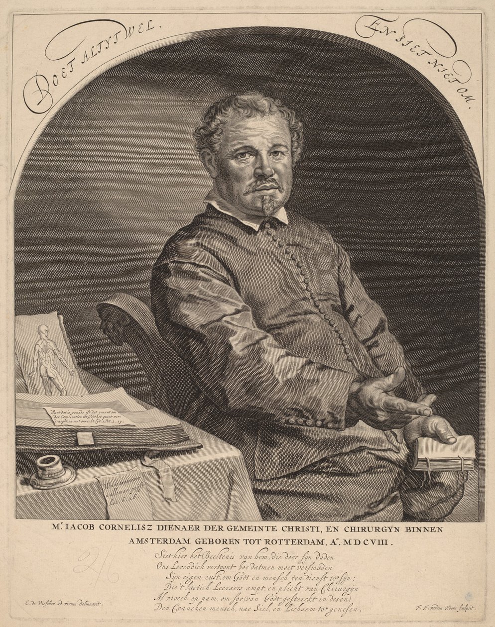 Jakub Korneliusz autorstwa Frederik Hendrik van den Hove after Cornelis Visscher