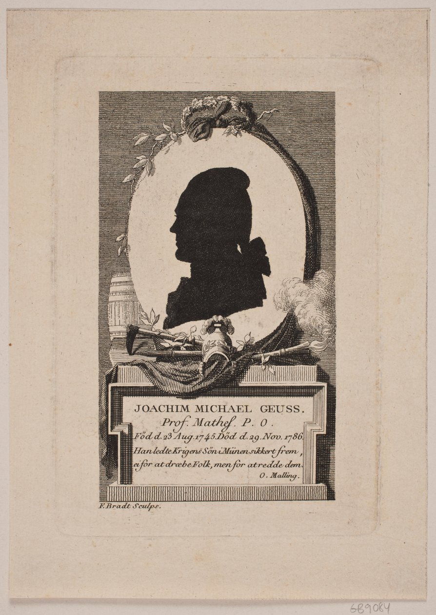 Sylwetka prof. Joachim Michael Geuss w telewizji profilowej. autorstwa Frederik Ludvig  Bradt