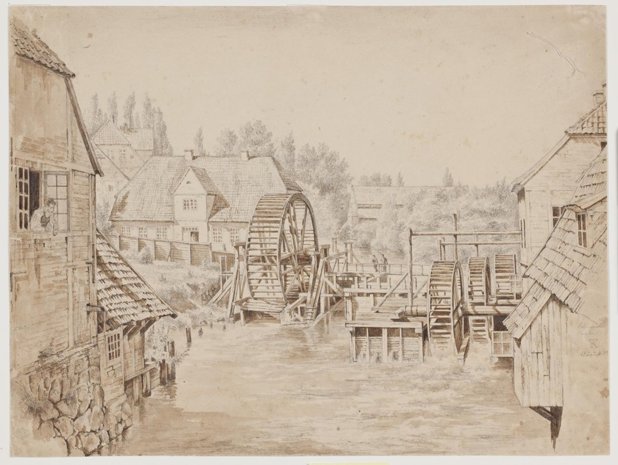 Salinmølle. Oldesloo autorstwa Frederik Rohde