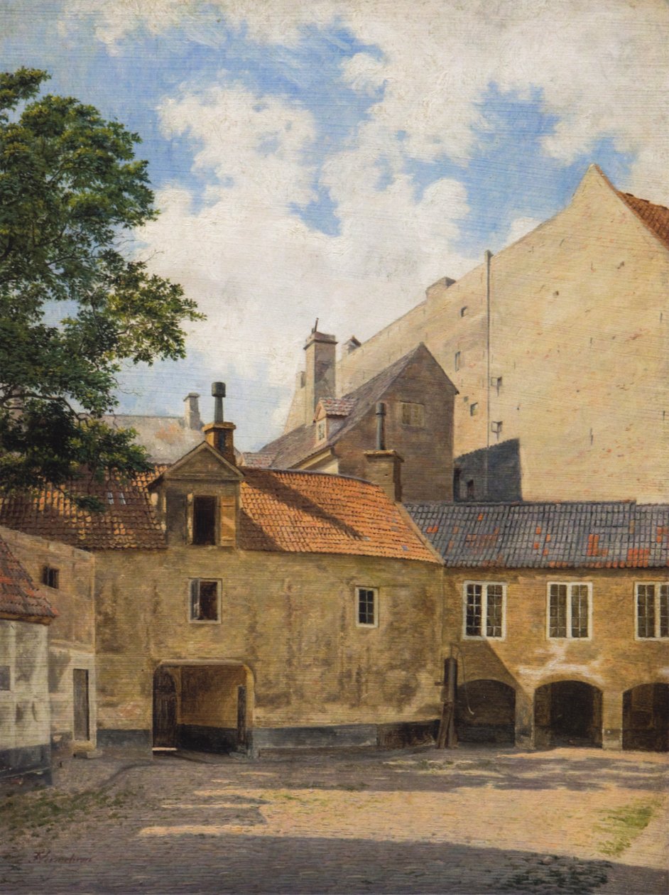 Z dziedzińca Thotts Palais na Kongens Nytorv. autorstwa Frederik Vermehren