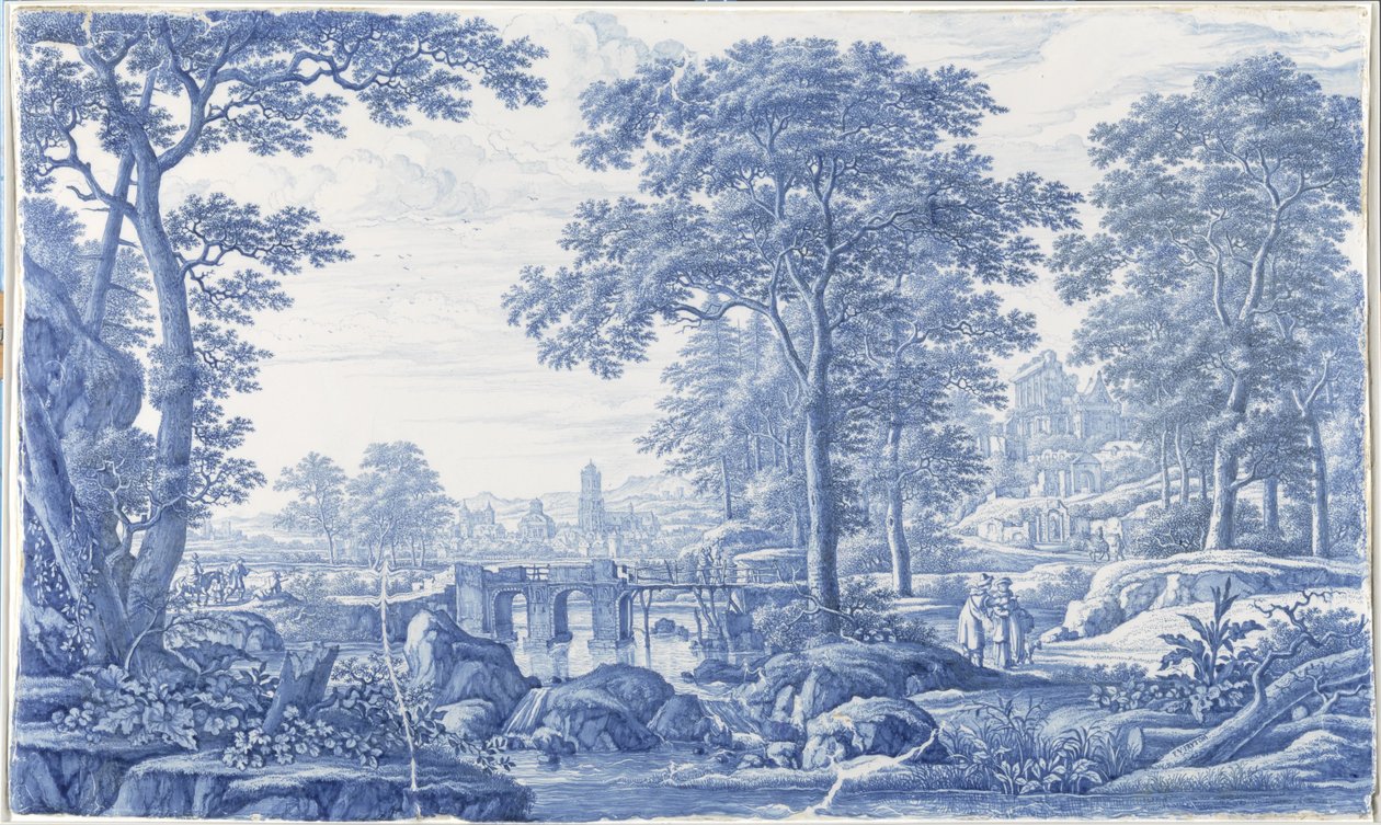 Tablica z włoskim krajobrazem Tablica z włoskim krajobrazem autorstwa Frederik van Frytom (attributed to)