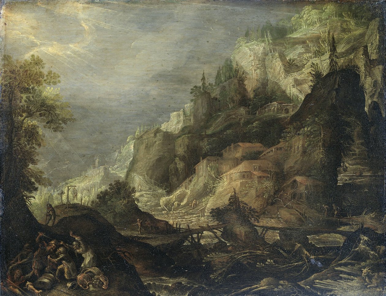 Górzysty krajobraz autorstwa Frederik van Valckenborch