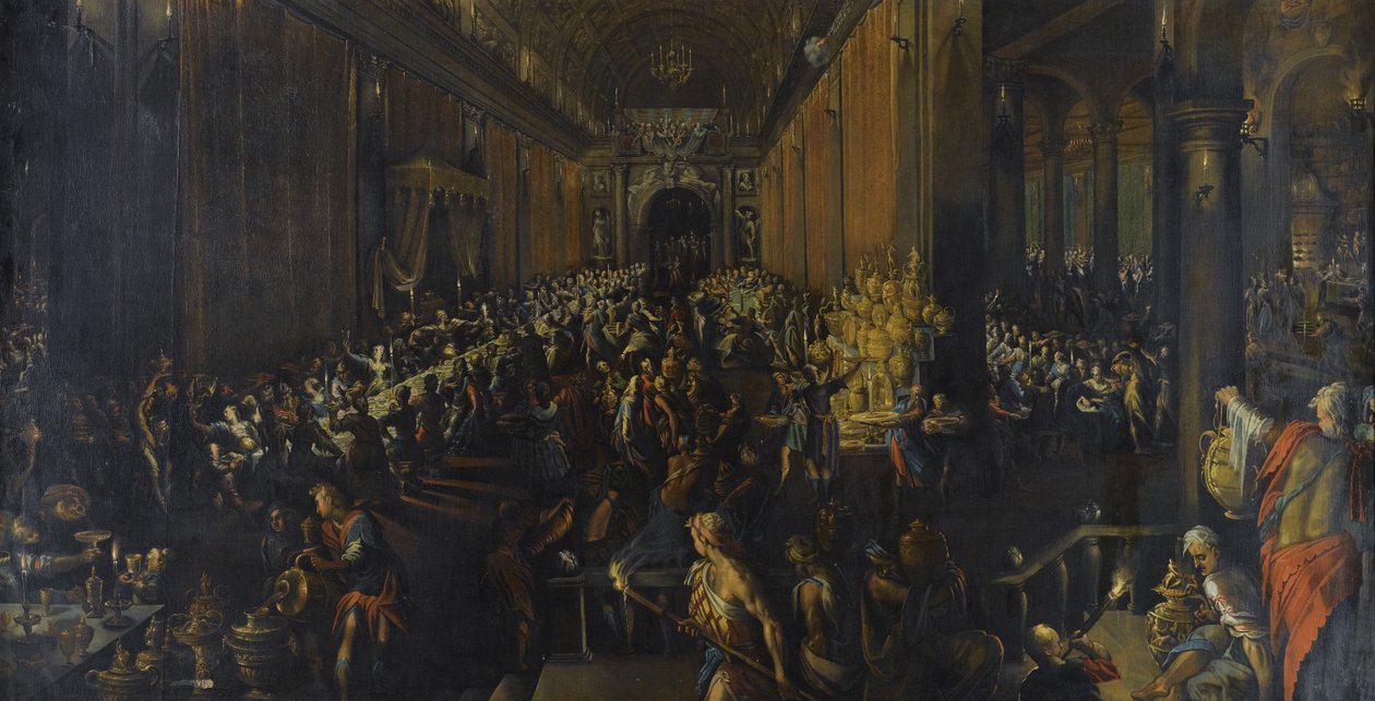 Święto Belszazzara, 1596 autorstwa Frederik van Valckenborch