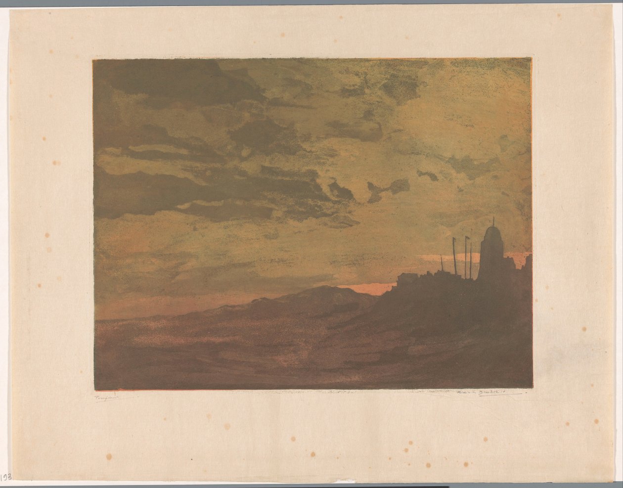 Katwijk aan Zee w nocy autorstwa Frederika Henriëtte Broeksmit (signed by artist)