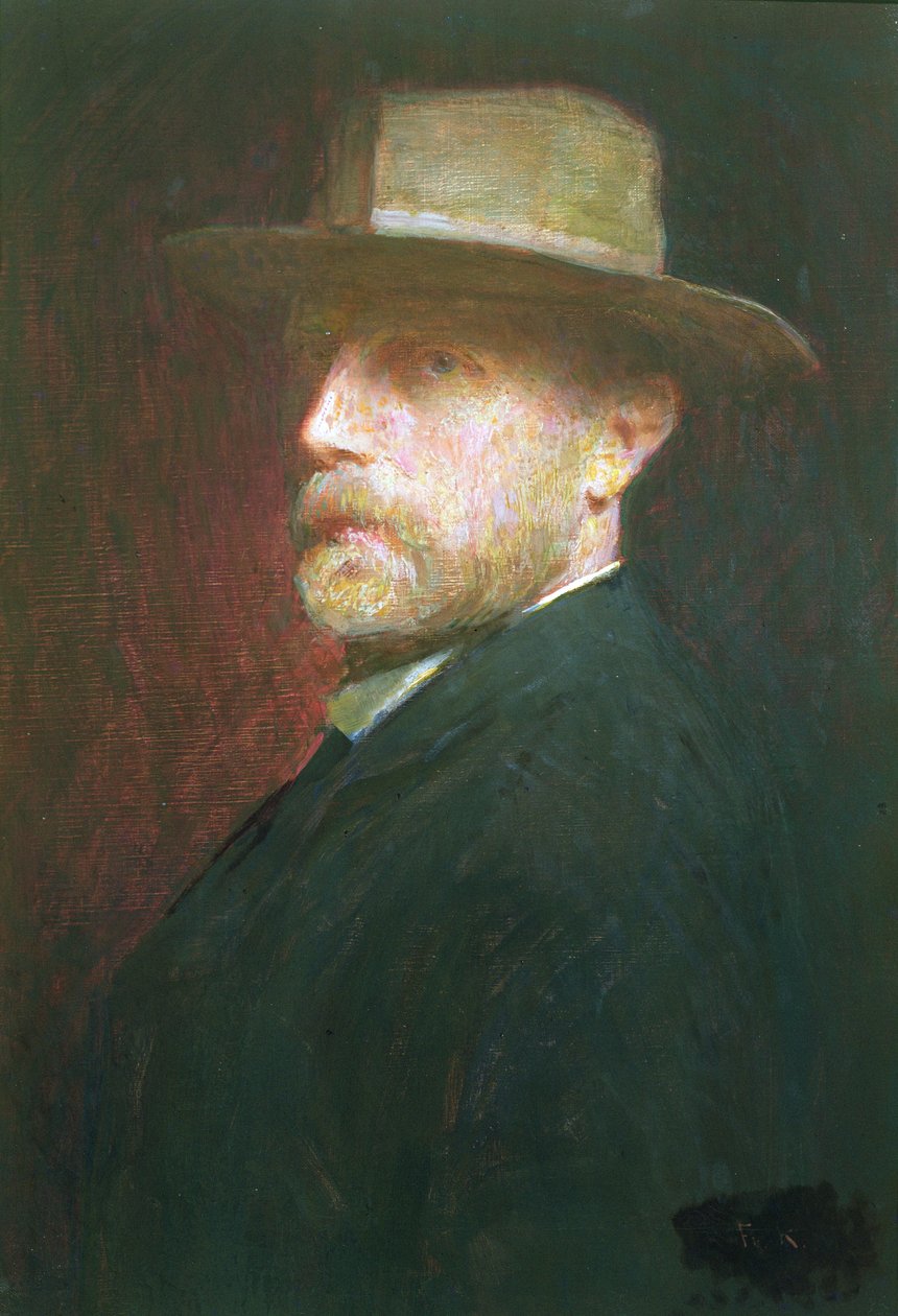 Autoportret (olej na płótnie) autorstwa Fredrik Kolstoe