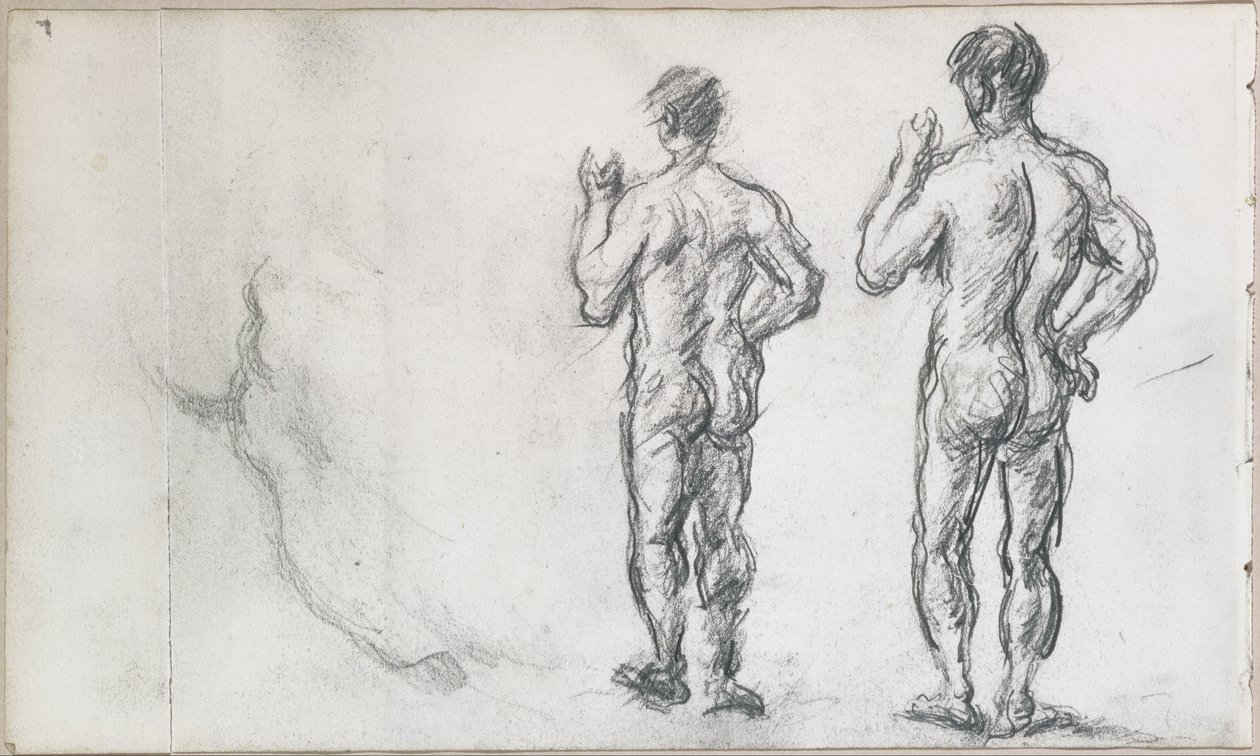 Stojący kąpiący się mężczyzna; Atlas Pugeta autorstwa Paul Cézanne