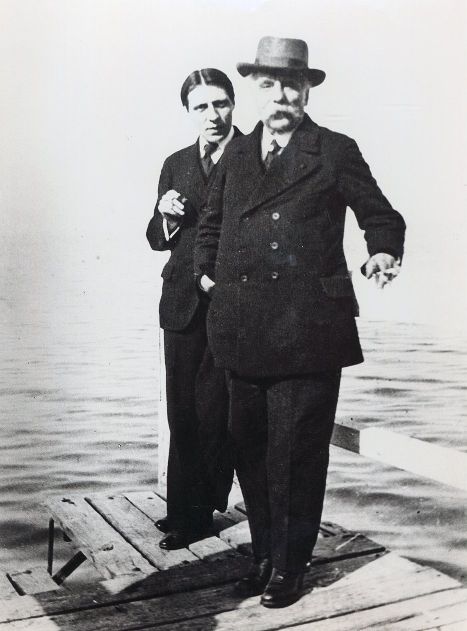 Alfred Cortot (1877-1962) i Gabriel Faure (1845-1924), początek XX wieku autorstwa French Photographer