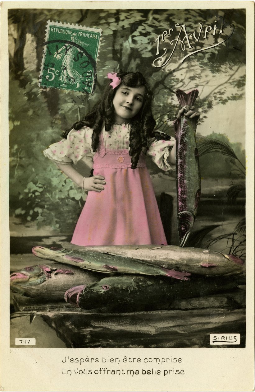 Prima aprilis 1913 (kolorowe zdjęcie) autorstwa French Photographer