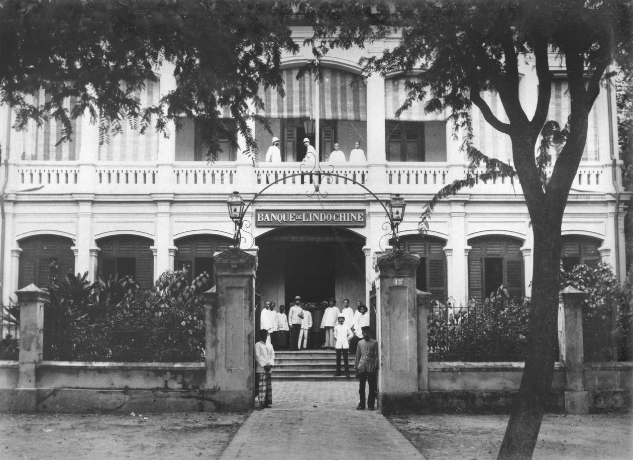 Bank Indochin w Sajgonie, ok. 1900 r. autorstwa French Photographer