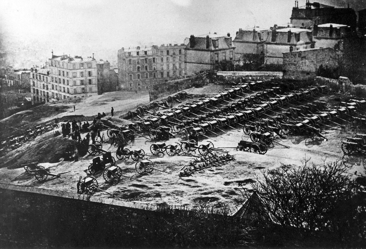 Cannon Park na Montmartre, 1871 autorstwa French Photographer