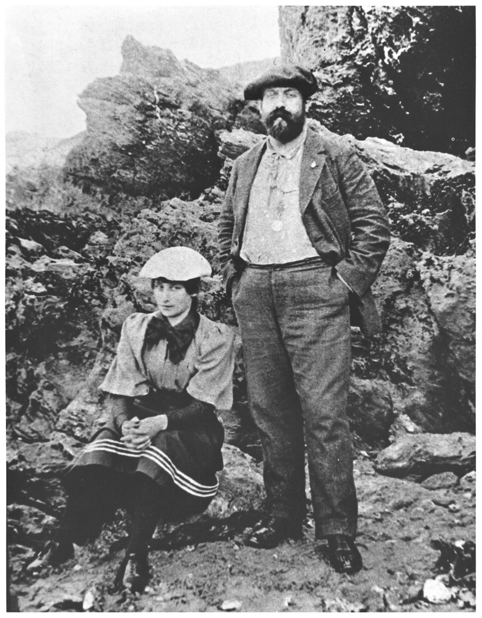 Colette (1873-1954) i Willy (1859-1931) w Belle-Ile, lato 1894 autorstwa French Photographer